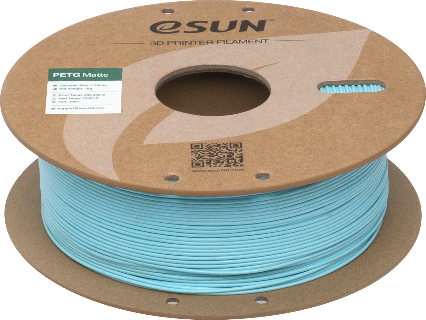 Пластик для 3D-печати eSUN PETG-Matte / PETG-MT175Q-U1P1 (1.75мм, 1кг, светло-голубой) — фото 4