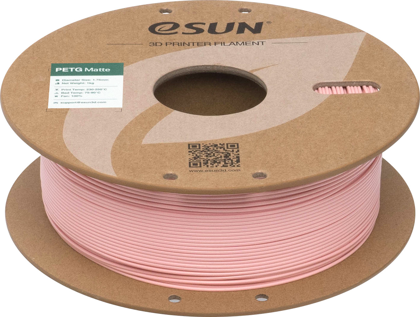 Пластик для 3D-печати eSUN PETG-Matte / PETG-MT175Q-PF1P1 (1.75мм, 1кг, персиковый/розовый) — фото 2