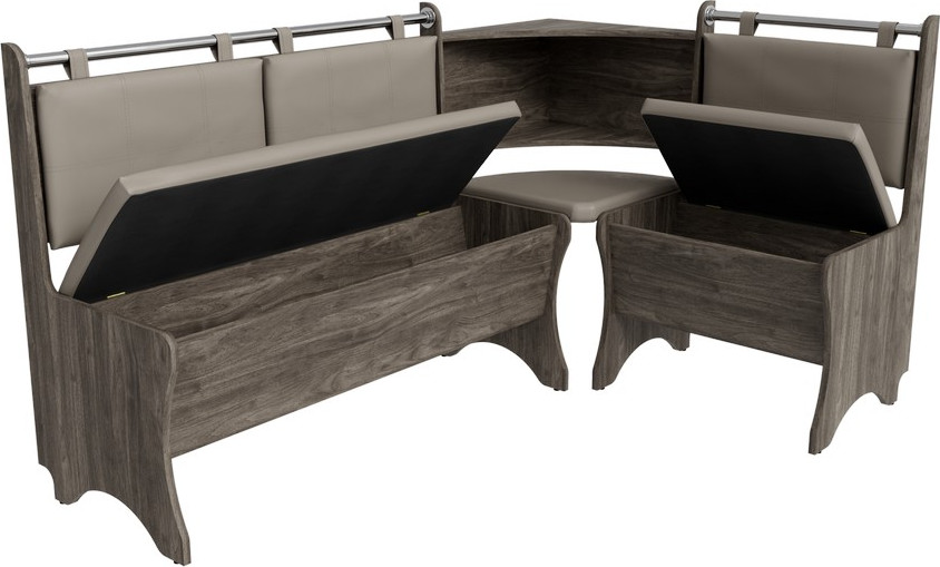 Уголок кухонный мягкий Mio Tesoro Оазис-2 108х163 (орех элия/капучино) — фото 2