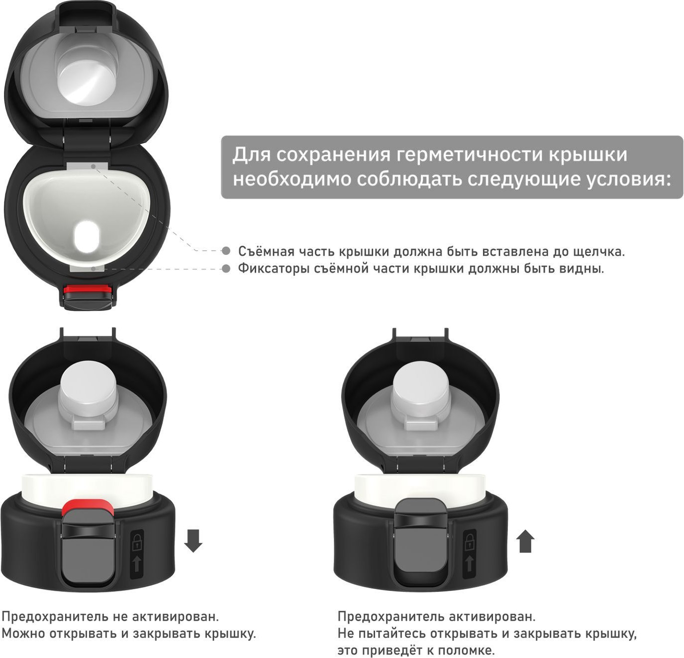 Термокружка Биосталь Crosstown Nmu-V (420мл, вороненая сталь) — фото 3
