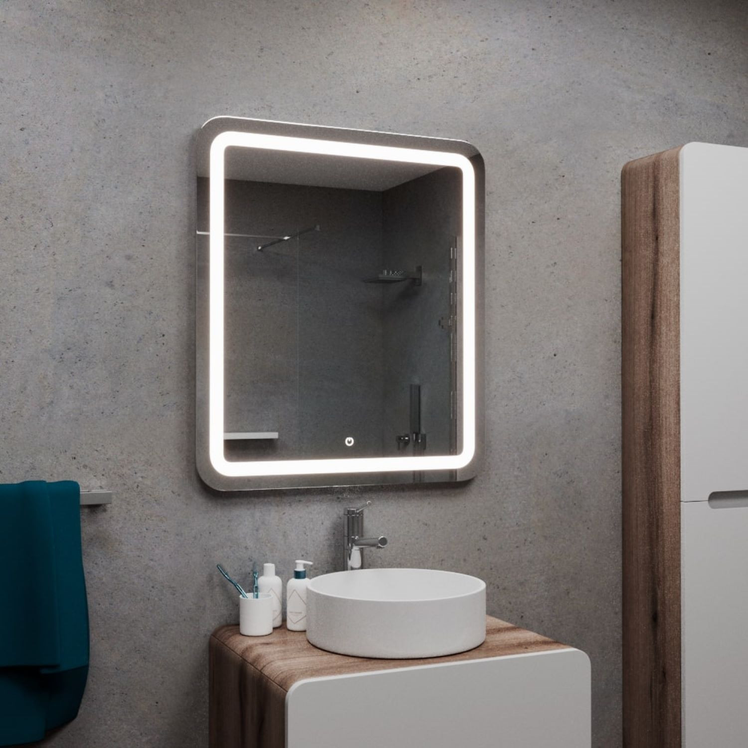 Зеркало Uncoria Тронто 70x80 (светодиодное, овал)