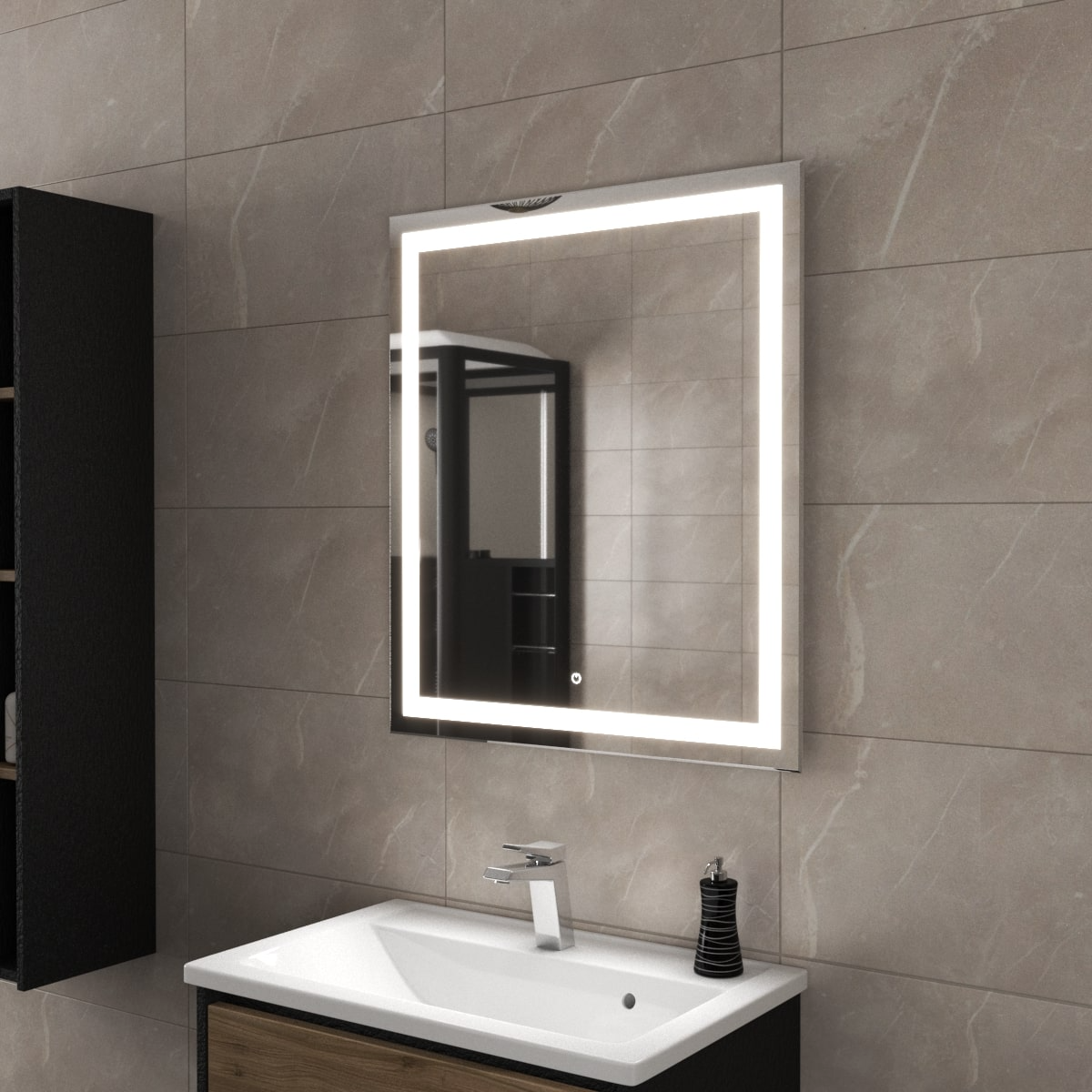 Зеркало Uncoria Тронто I 70x80 (светодиодное, бесконтактное)