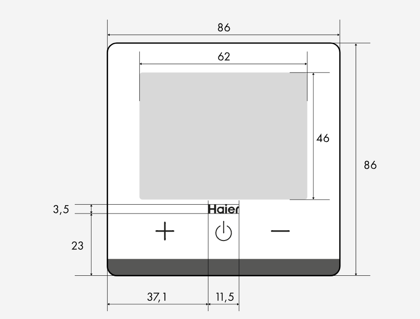 Термостат для климатической техники Haier комнатный Ecoheat RT-i / GE0Q6LE0C — фото 5