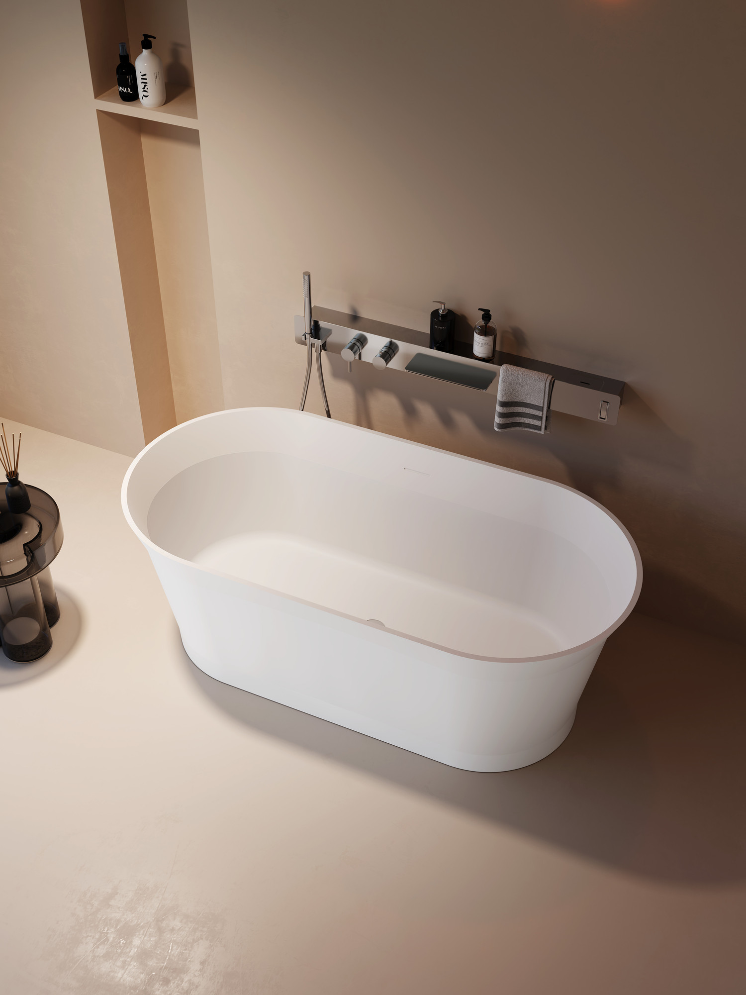 Ванна из искусственного камня Roxen Adel 200200-1575 150x75 (Solid Surface) — фото 4
