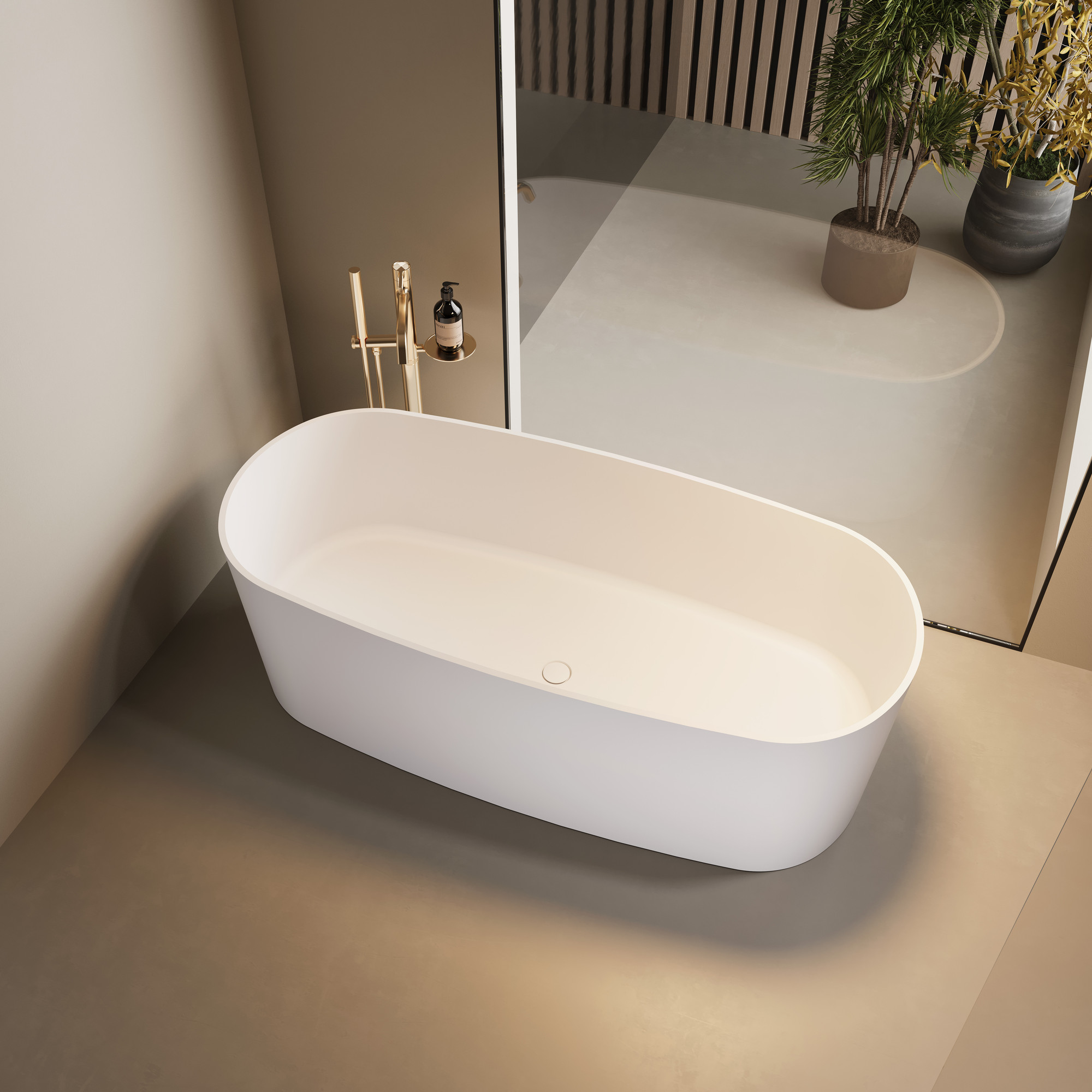 Ванна из искусственного камня Roxen Emmy 200150-1778 170x78 (Corian/Solid Surface) — фото 4
