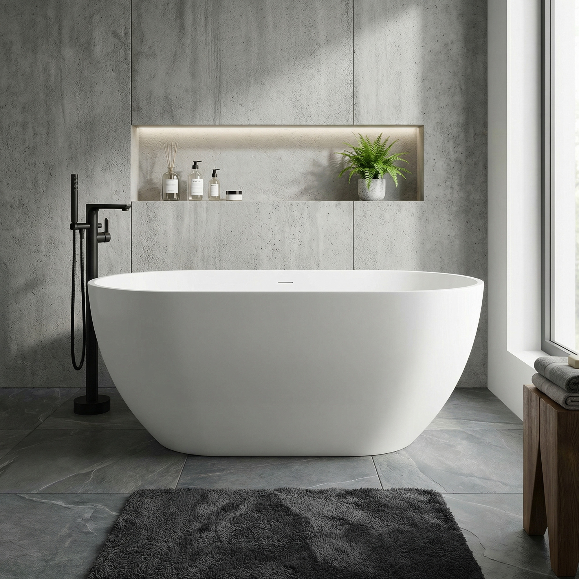 Ванна из искусственного камня Roxen Terra 200100-1778 170x78 (Solid Surface) — фото 6