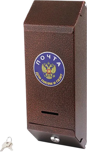 Почтовый ящик No Brand Столбик с замком (медь)