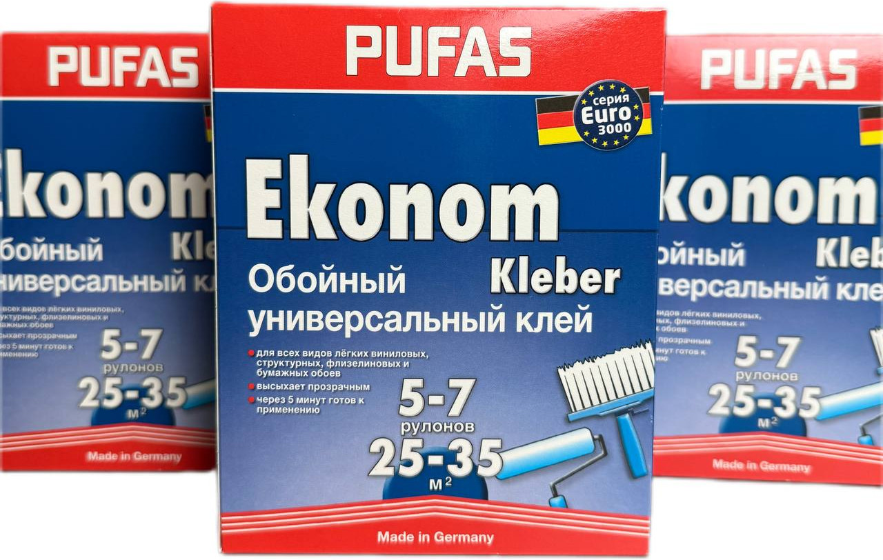 Клей для обоев Pufas Euro 3000 Эконом (250г) — фото 4