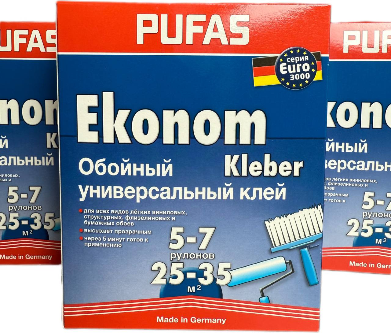 Клей для обоев Pufas Euro 3000 Эконом (250г) — фото 3