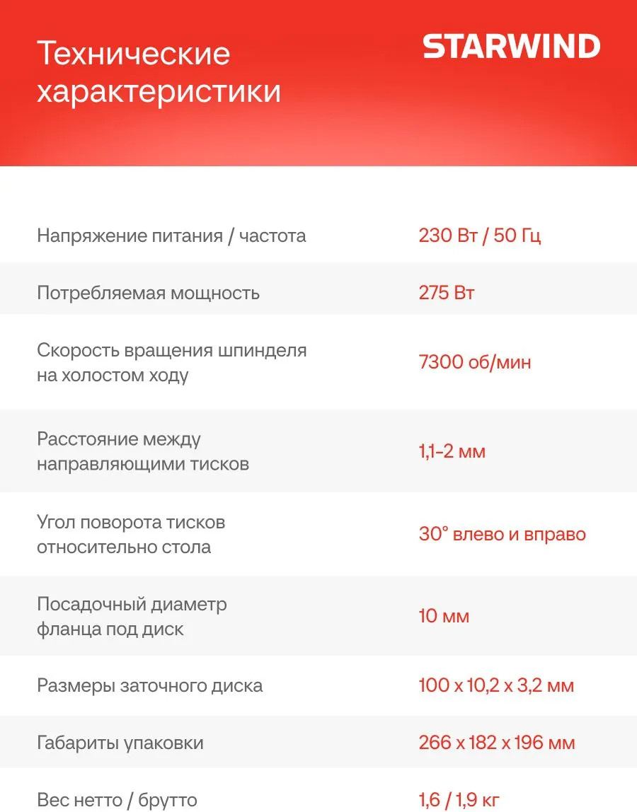 Точильный станок StarWind SCG-76/300P — фото 6