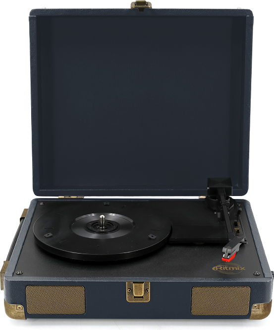 Проигрыватель виниловых пластинок Ritmix LP-100 (темно-синий)