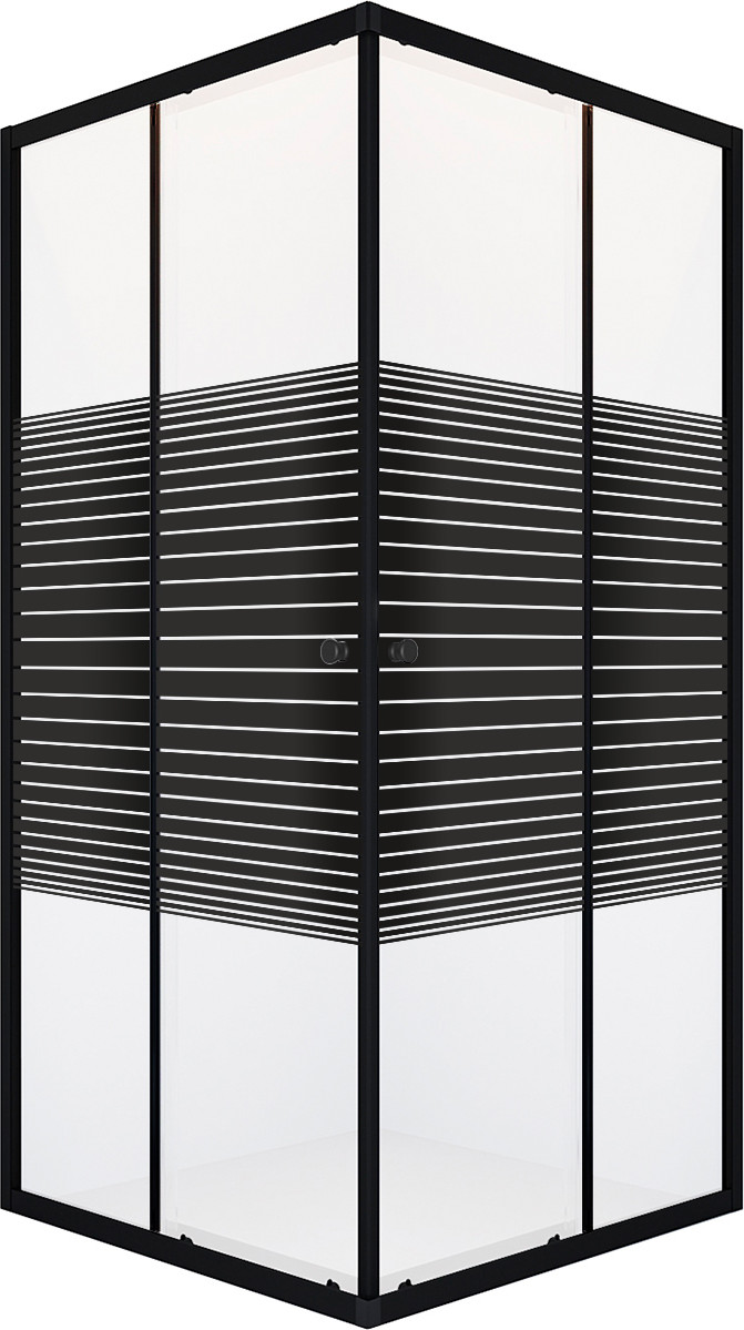 Душевой уголок Domani-Spa Shape 2 99 90x90x190 без поддона (графит/прозрачное stripe стекло)