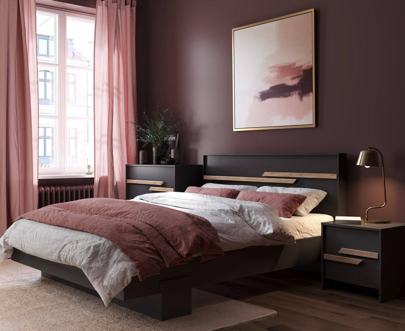Комод Олмеко Рапсодия 103.04 (диамант серый/белый/Masa Decor дуб сонома) — фото 4