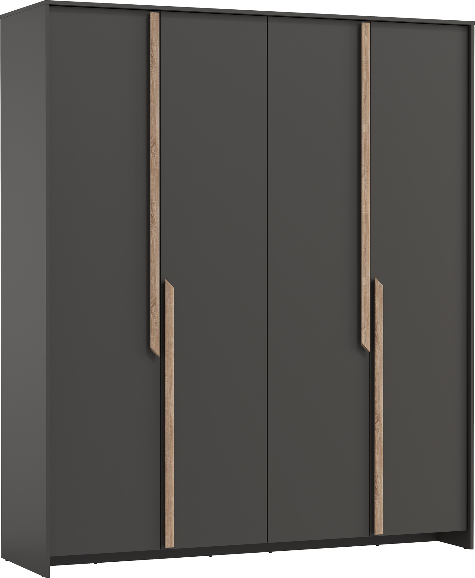 Шкаф Олмеко Рапсодия 103.02 4-х дв. (диамант серый/белый/Masa Decor дуб сонома)