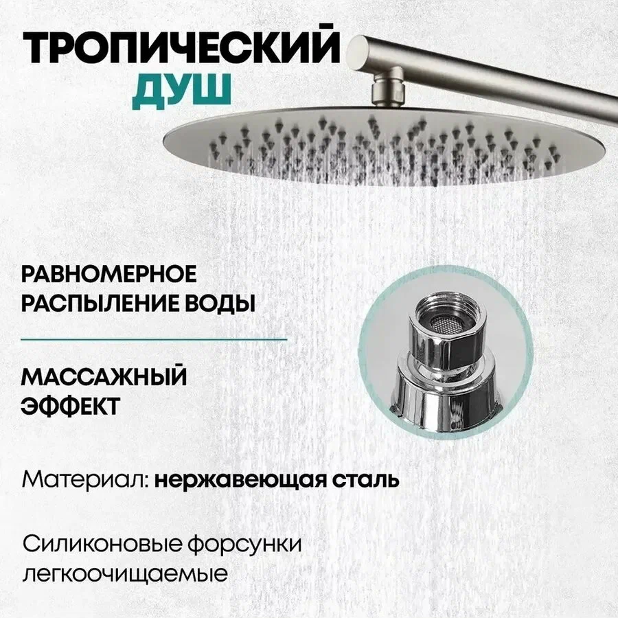 Душевая система со смесителем Grocenberg GB5099NK-1 — фото 4