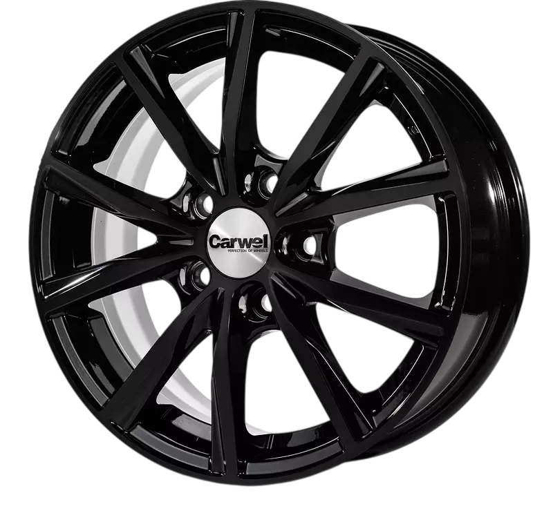 Литой диск Carwel Гамма 15x6" 5x114.3мм DIA 67.1мм ET 38мм BK