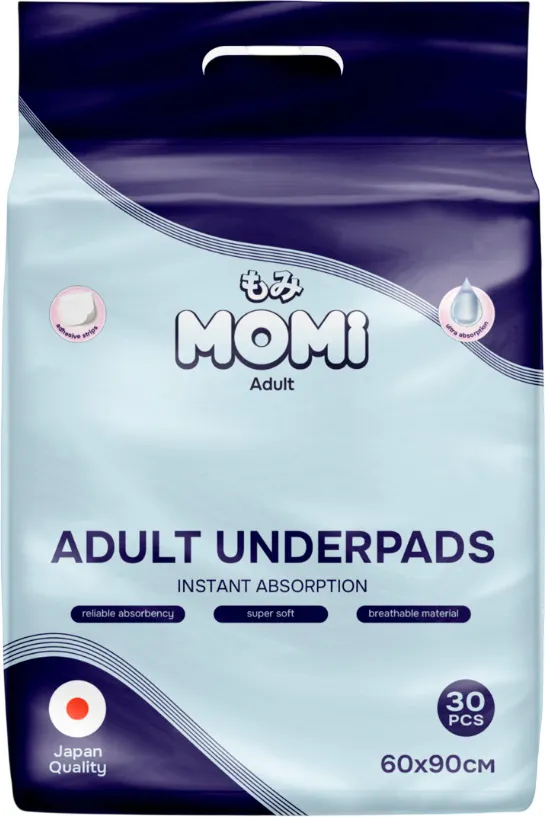 Пеленка одноразовая впитывающая Momi 60х90 (30шт)
