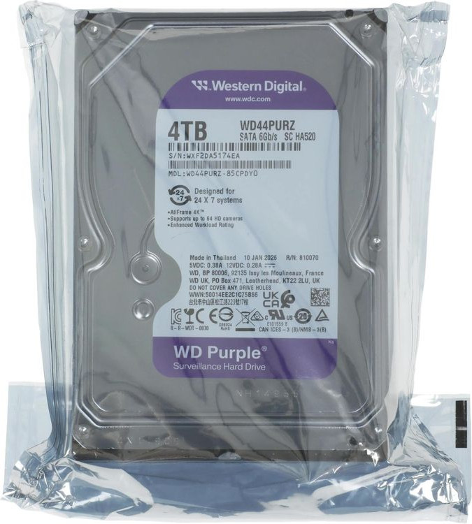 Жесткий диск Western Digital Purple 4TB (WD44PURZ) — фото 6