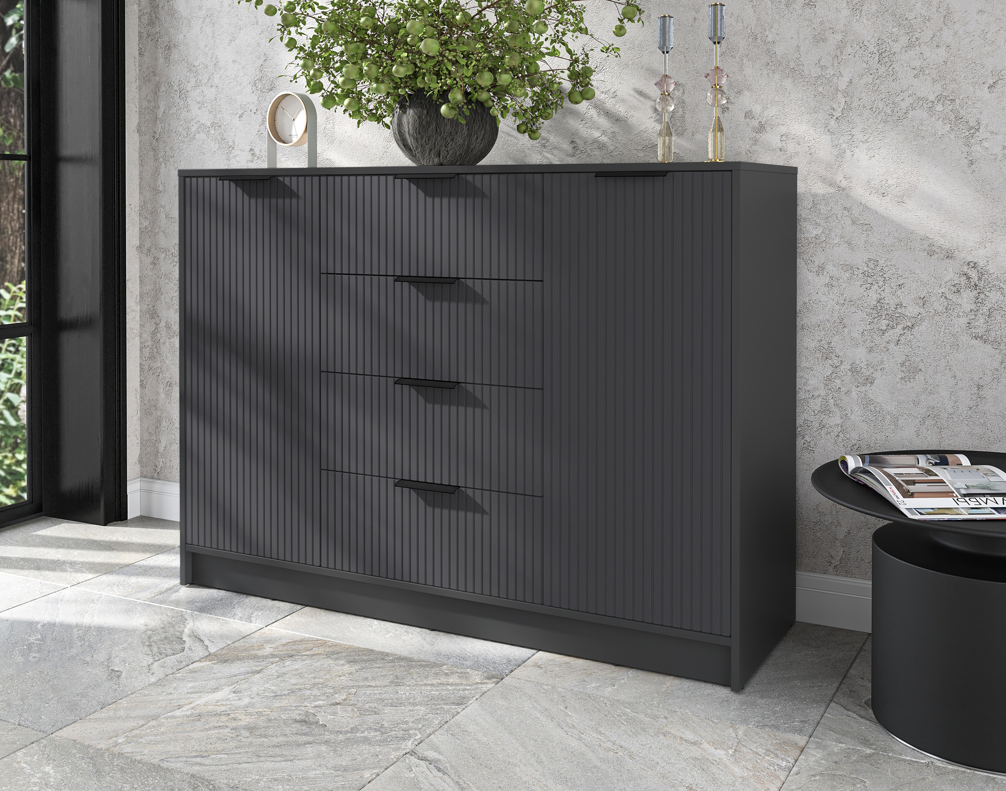 Тумба Interline Концепт Лайн КТ-Т140 (антрацит/пепел) — фото 3