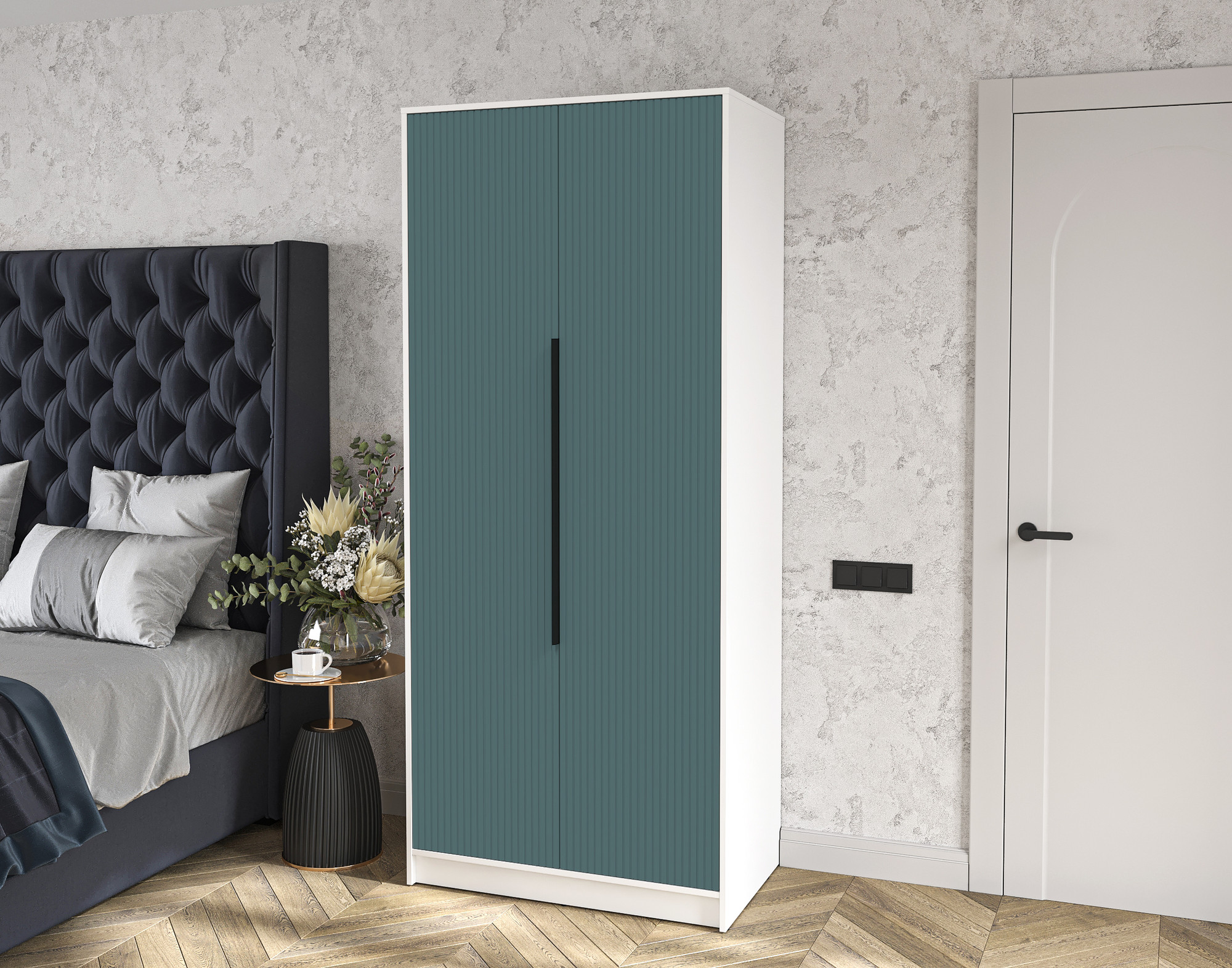 Шкаф Interline Концепт Лайн КТ-Ш2 (белый платинум/верде) — фото 5
