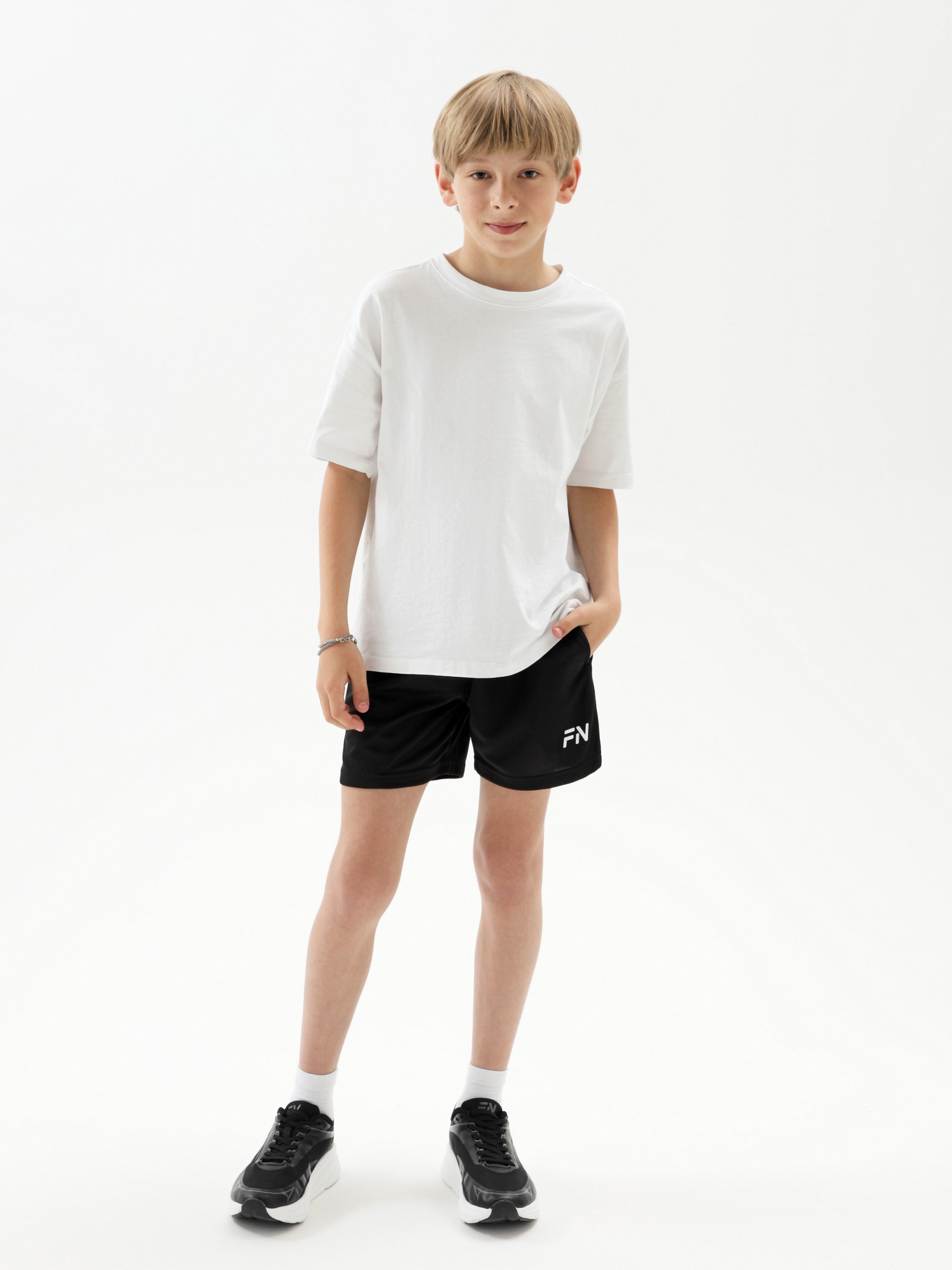 Шорты спортивные детские FN Stride Kid / KFN4262003-000 (р.110, черный) — фото 2