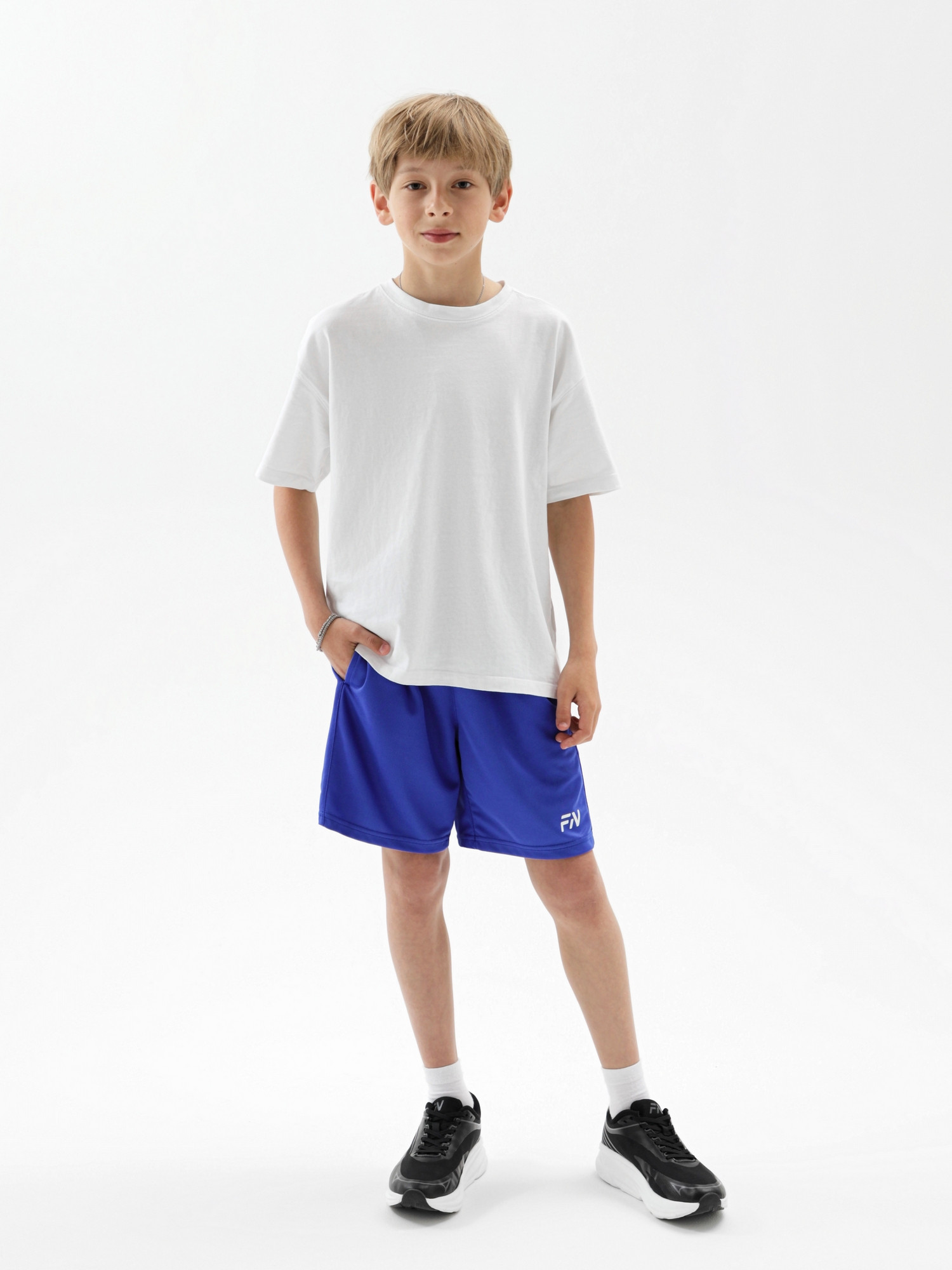 Шорты спортивные детские FN Bounce Kid / KFN4272001-400 (р.140, синий) — фото 2