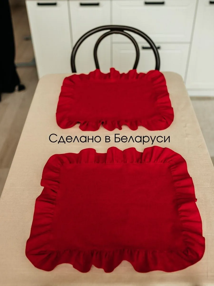 Сервировочная салфетка ОМурМебель 40x45см (2шт, красный) — фото 4