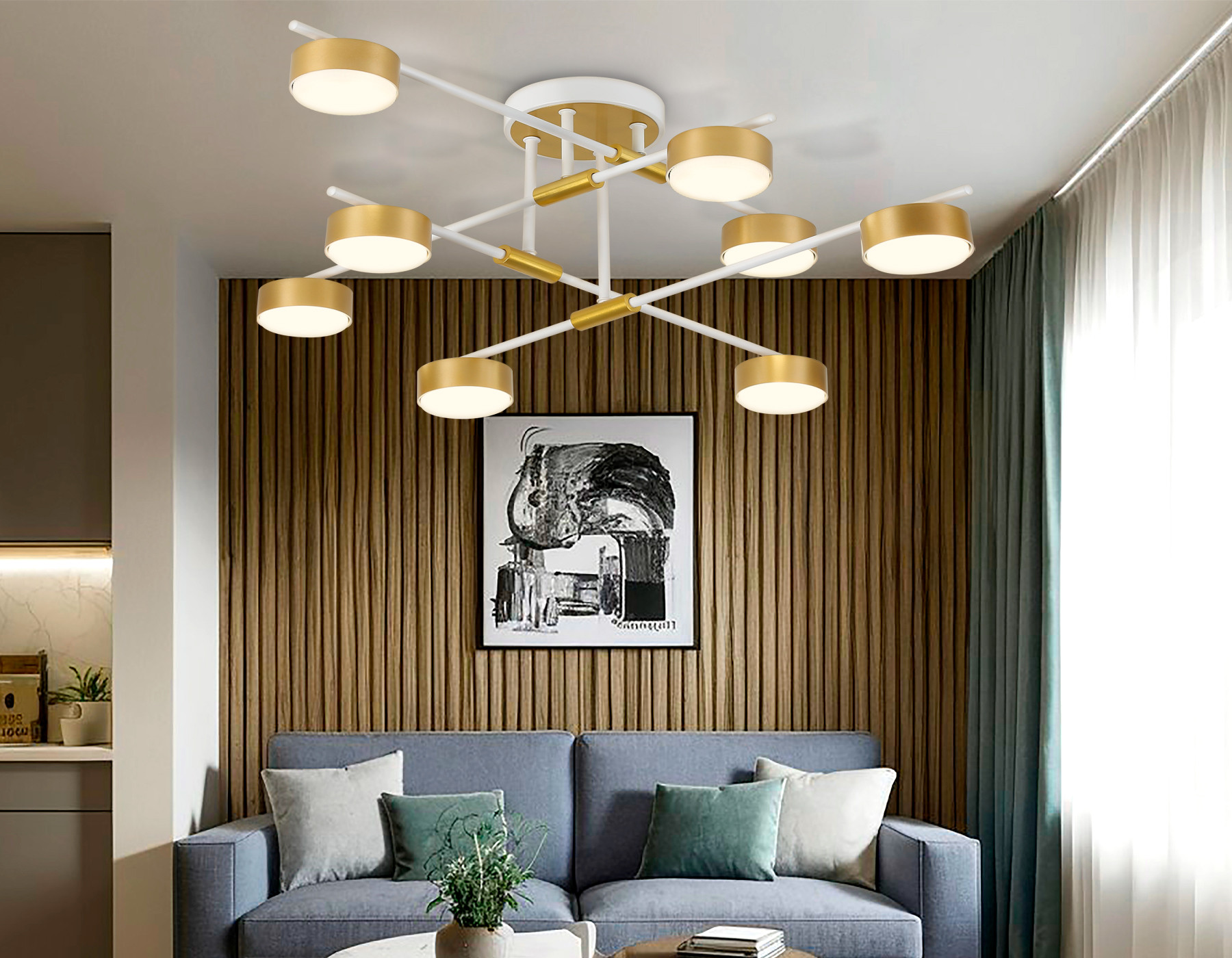 Люстра Ambrella FL51751/8 WH/GD (белый/золото) — фото 5