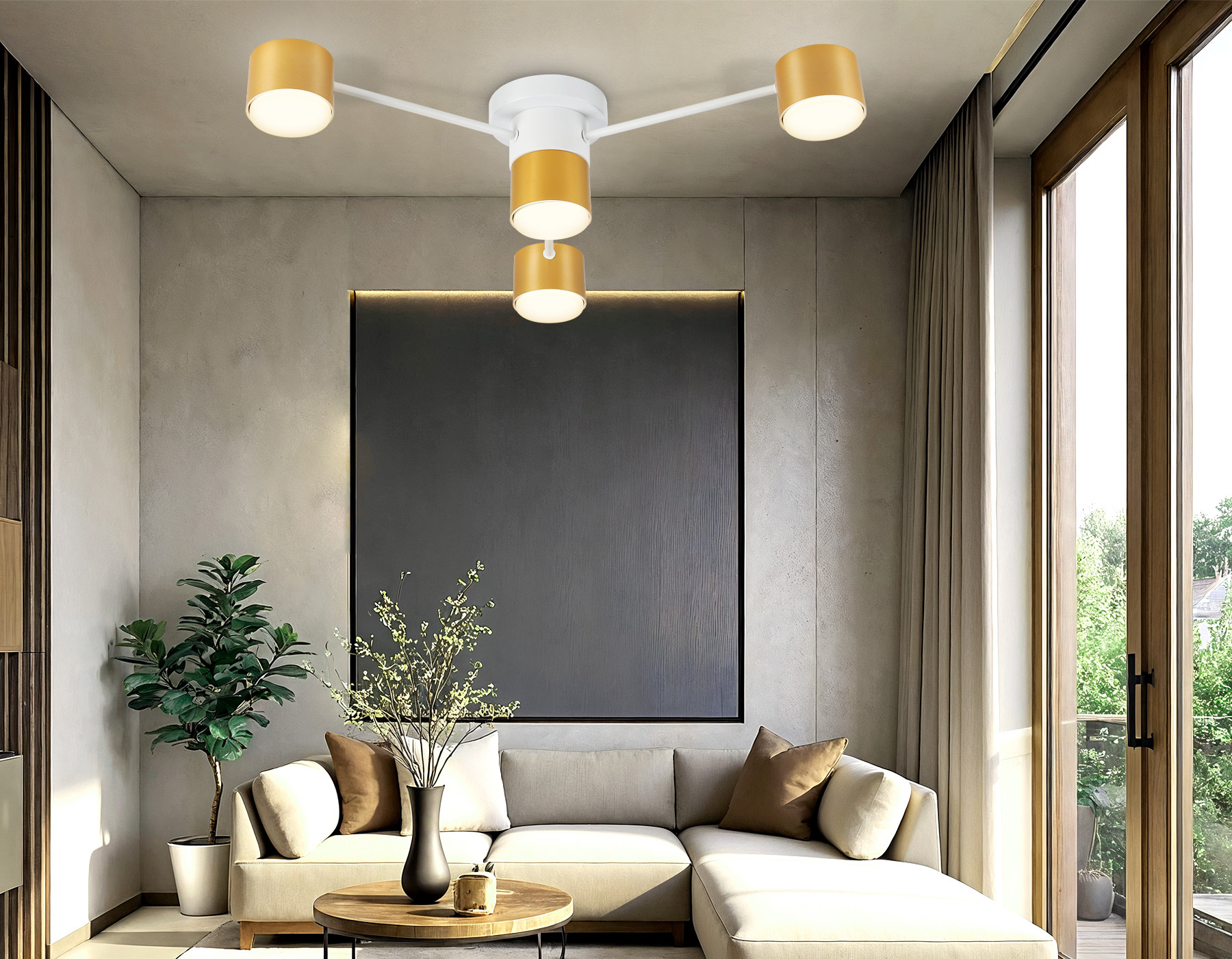 Люстра Ambrella FL51720/4 WH/GD (белый/золото) — фото 5