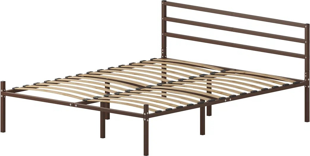 Полуторная кровать Домаклево Металика Г3 140х190 (коричневый)