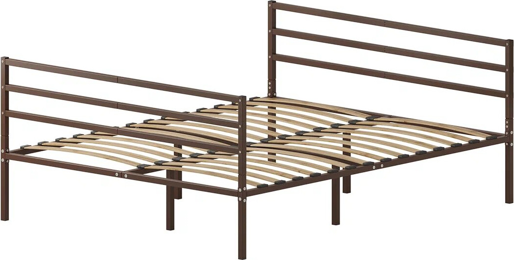 Двуспальная кровать Домаклево Металика Г3+Г3 160х190 (коричневый)