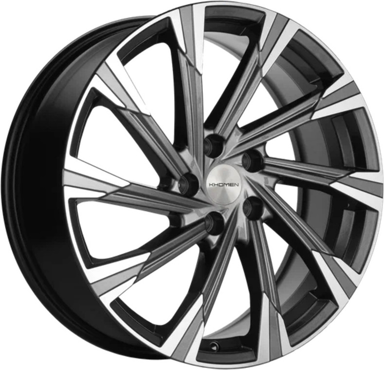 Литой диск Khomen KHW1901 Haval 7/7x 19x7.5" 5x114.3мм DIA 64.1мм ET 40мм (Gray FP)