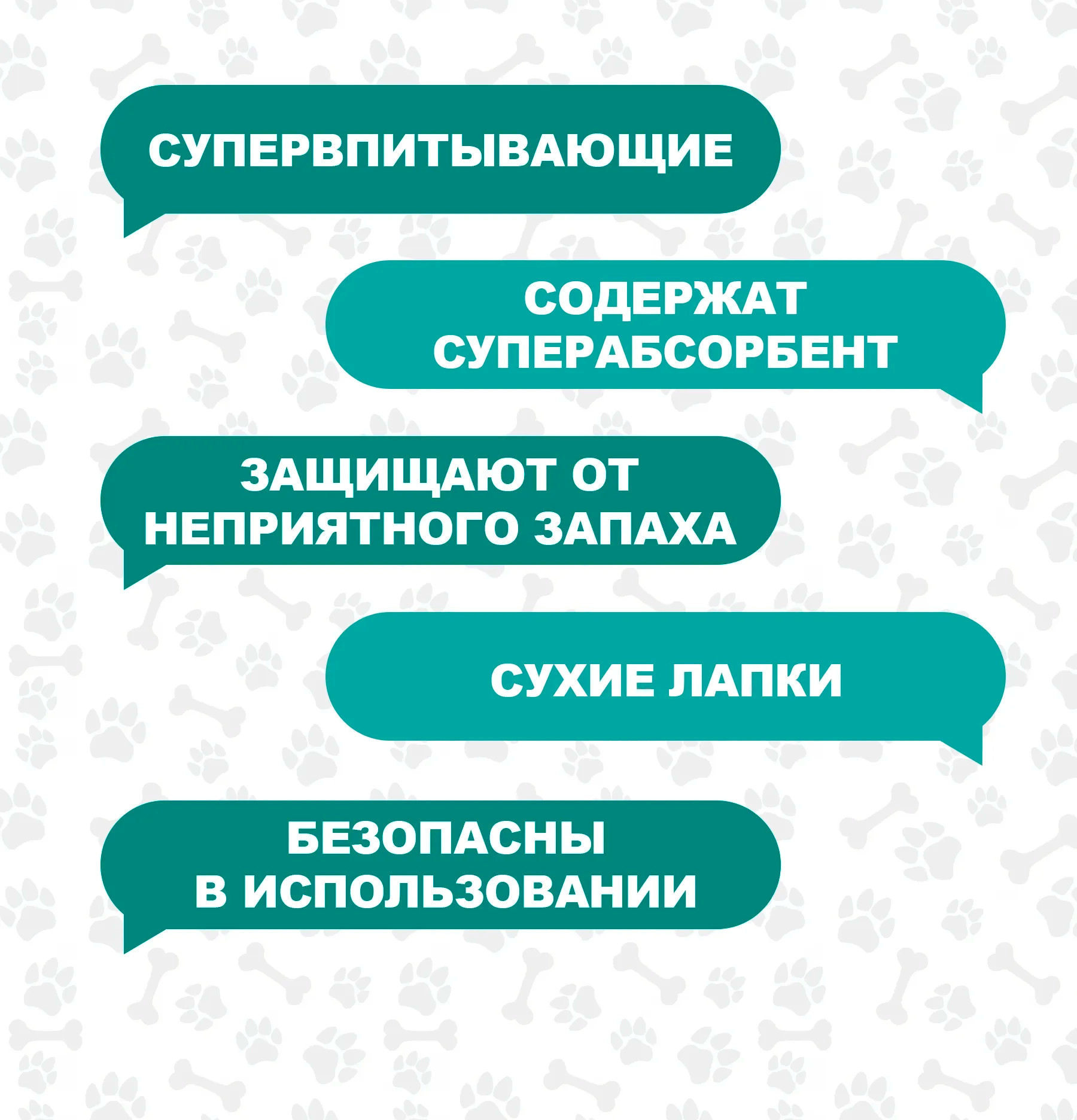 Одноразовая пеленка для животных Zoo С суперабсорбентом 40х60 (60шт) — фото 3