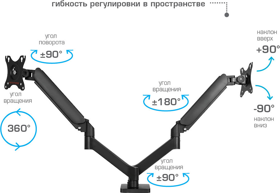 Кронштейн для монитора ARM Media LCD-T23 (черный) — фото 6