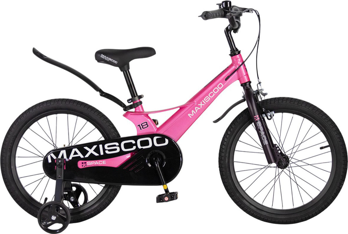 Детский велосипед Maxiscoo Space Стандарт 18 2026 / MSC-S1853 (розовый глянцевый)