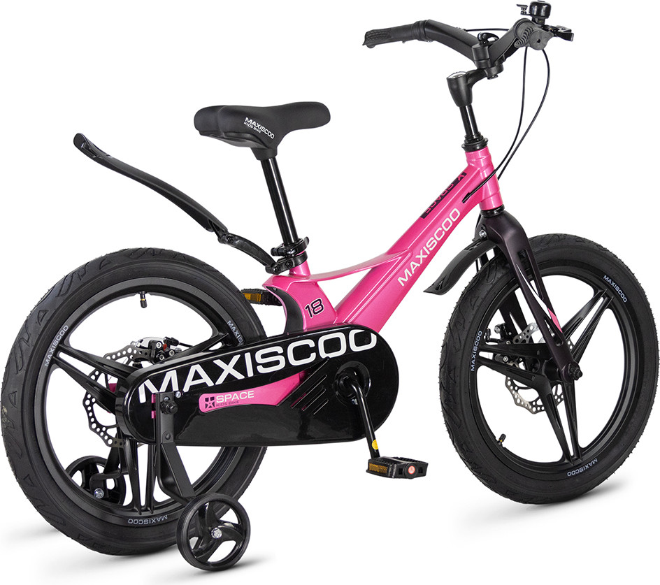 Детский велосипед Maxiscoo Space Deluxe 18 2026 / MSC-S1853D (розовый глянцевый) — фото 4