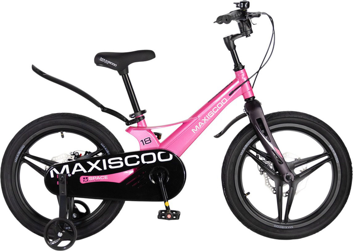 Детский велосипед Maxiscoo Space Deluxe 18 2026 / MSC-S1853D (розовый глянцевый)