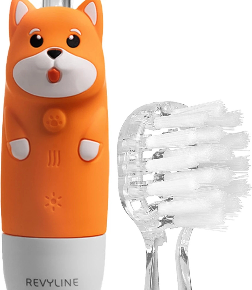 Детская звуковая зубная щетка Revyline RL 025 Baby Dog / 8618 (оранжевый) — фото 4