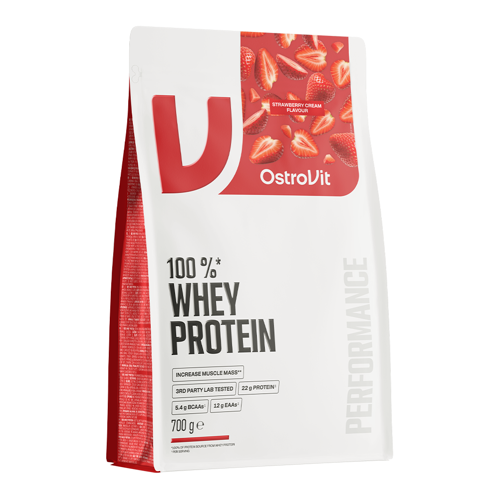 Протеин OstroVit 100% Whey Protein (700г, клубника-сливки) — фото 2