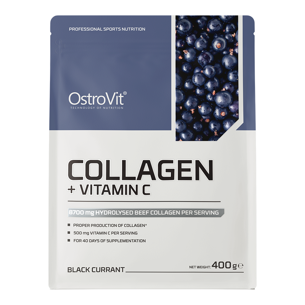 Коллаген OstroVit +Vitamin C (400г, черная смородина) — фото 2