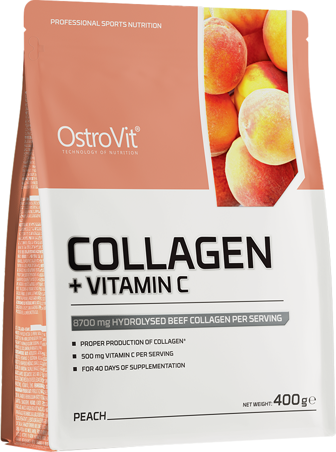 Коллаген OstroVit +Vitamin C (400г, персик)
