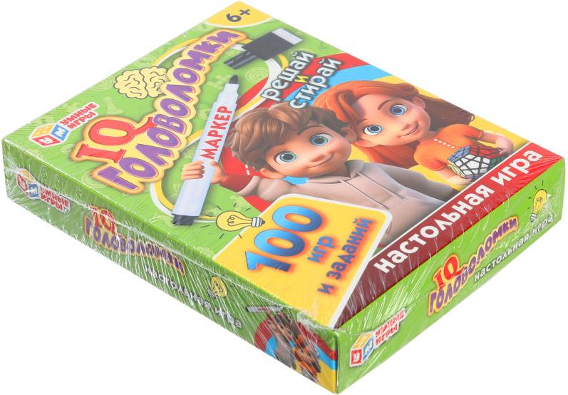 Развивающий игровой набор Умные игры IQ Головоломки. 100 игр и заданий / 4660254450950 — фото 6