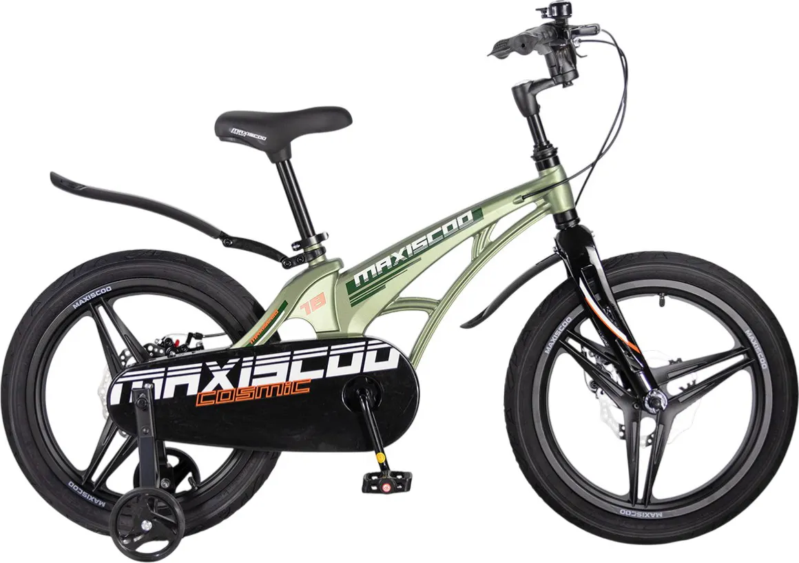 Детский велосипед Maxiscoo Cosmic 18 2026 / MSC-C1851D (оливковый матовый, разобранный, в коробке)