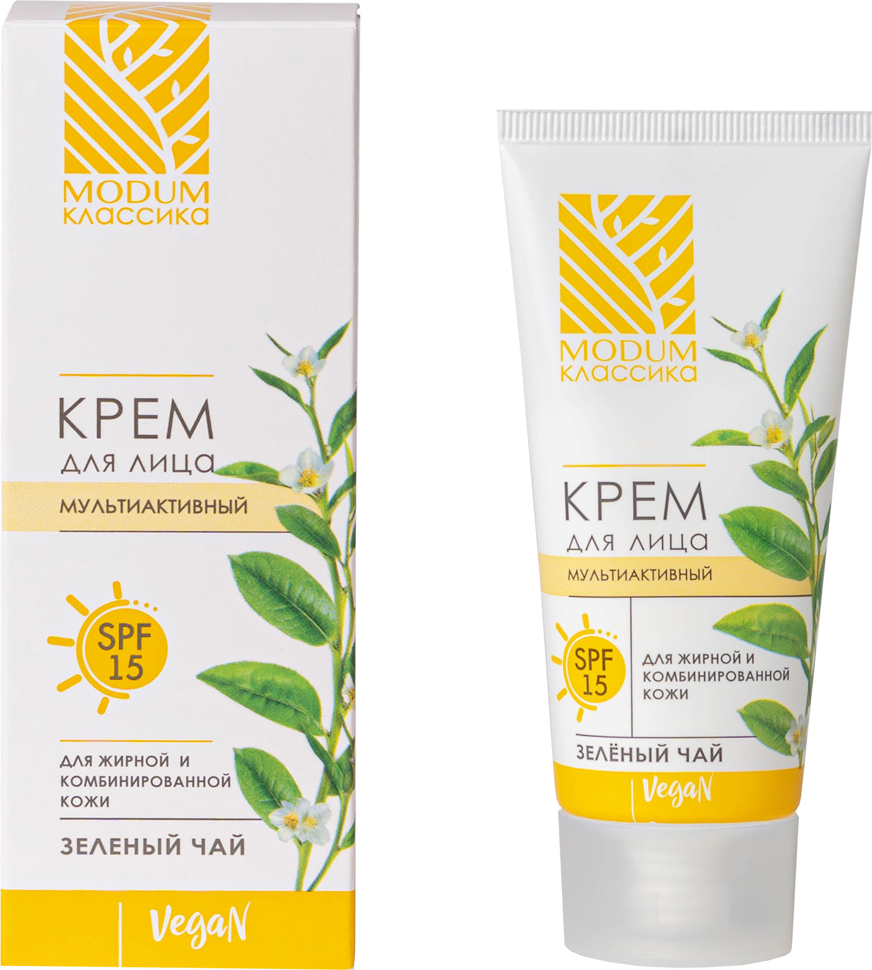 Крем для лица Modum Классика Зеленый чай SPF 15 (50г)