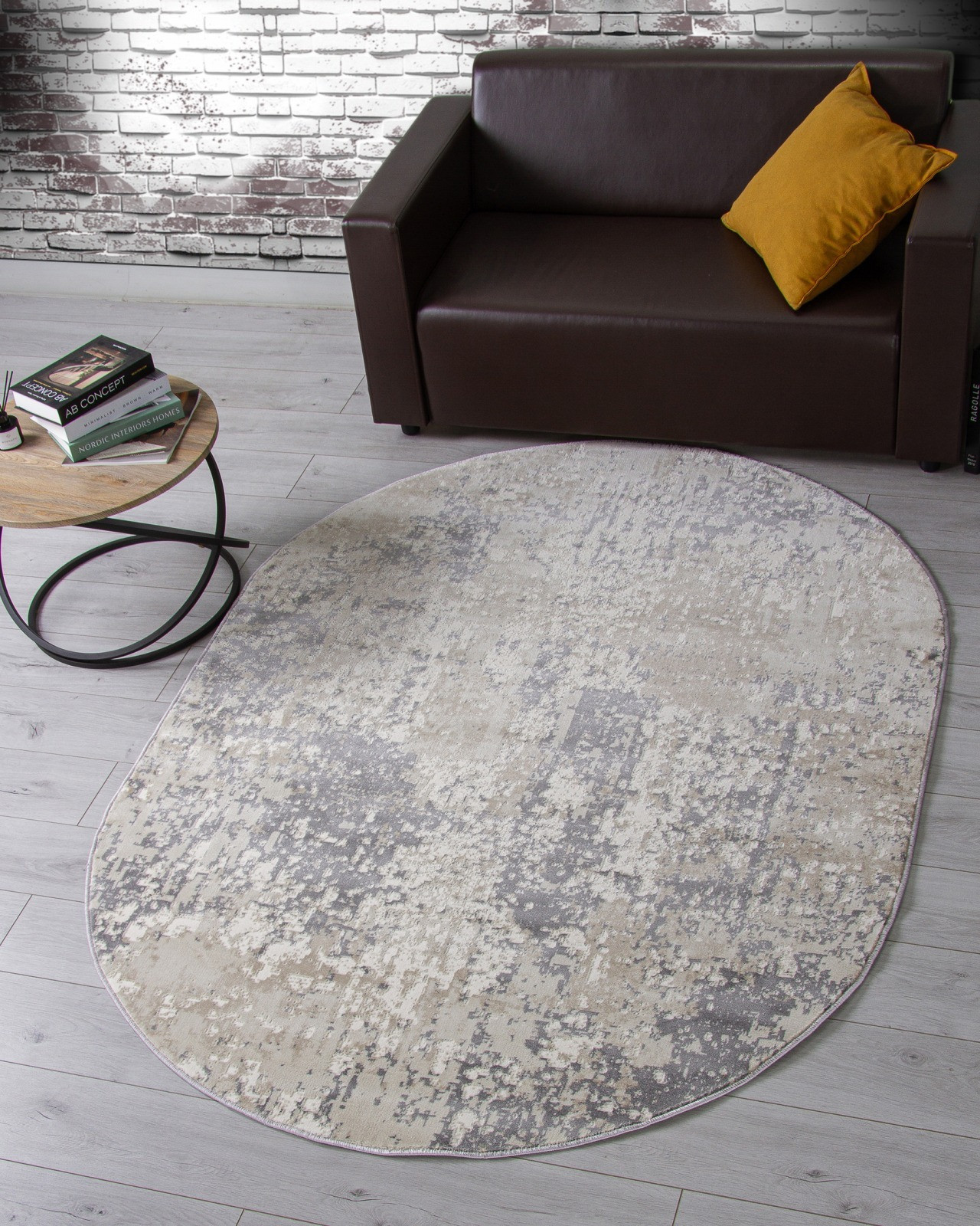 Ковер Merinos Atlantis D733-OVAL-CREAM (1.6x2.2) — фото 6
