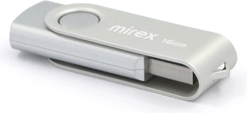 USB flash накопитель Mirex Swivel Silver 16GB USB 2.0 (13600-FMUSIS16) — фото 2
