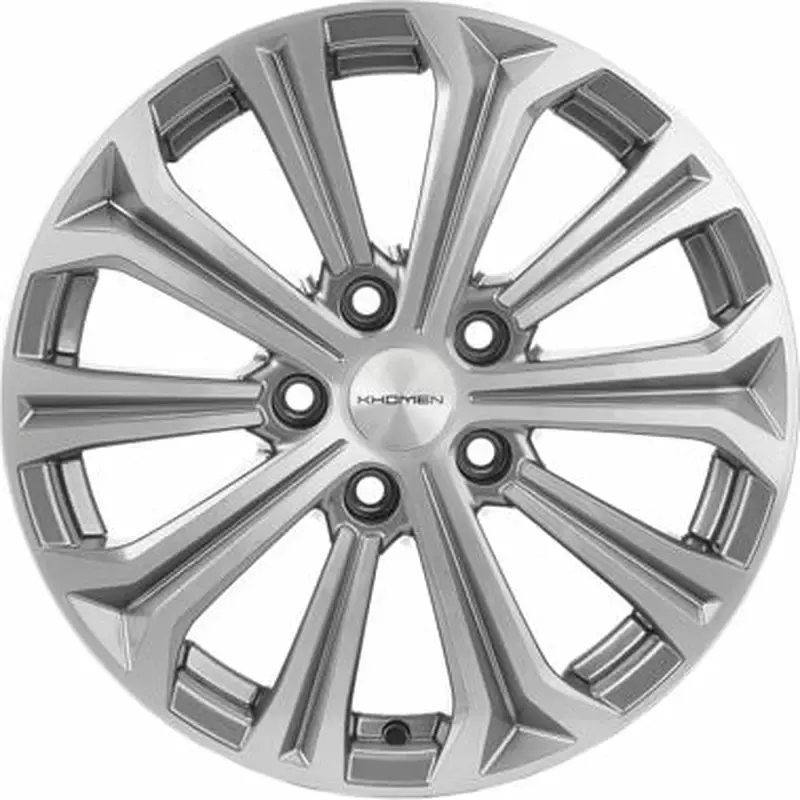 Литой диск Khomen KHW1610 Octavia 16x6.5" 5x112мм DIA 57.1мм ET 46мм (Gray FP)