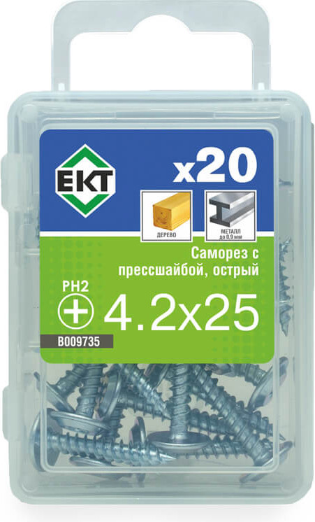 Саморез ЕКТ С прессшайбой 4.2x25 / B009735