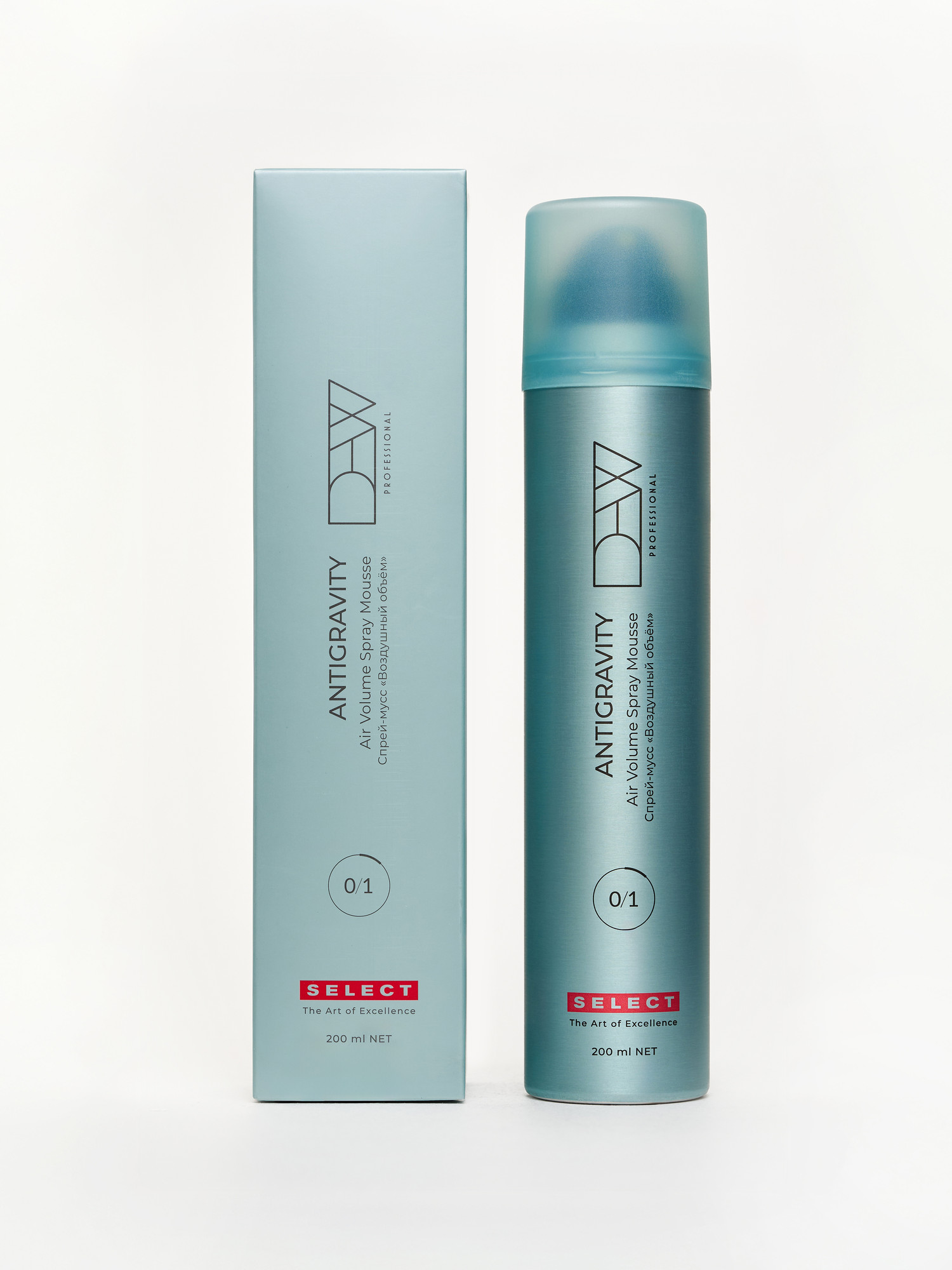 Спрей для укладки волос Dew Professional Select Air Volume Spray Mousse Деликатный объем (200мл) — фото 2