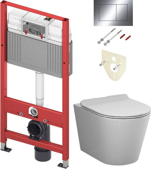 Унитаз подвесной с инсталляцией AM.PM Sunny Flashclean C85C1701SC + TECE Kit 9400412